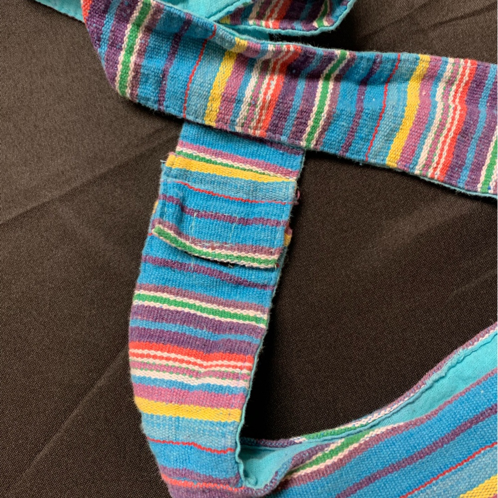Boho shoulder bag. Colorful.Fabric. - Picture 5 of 8